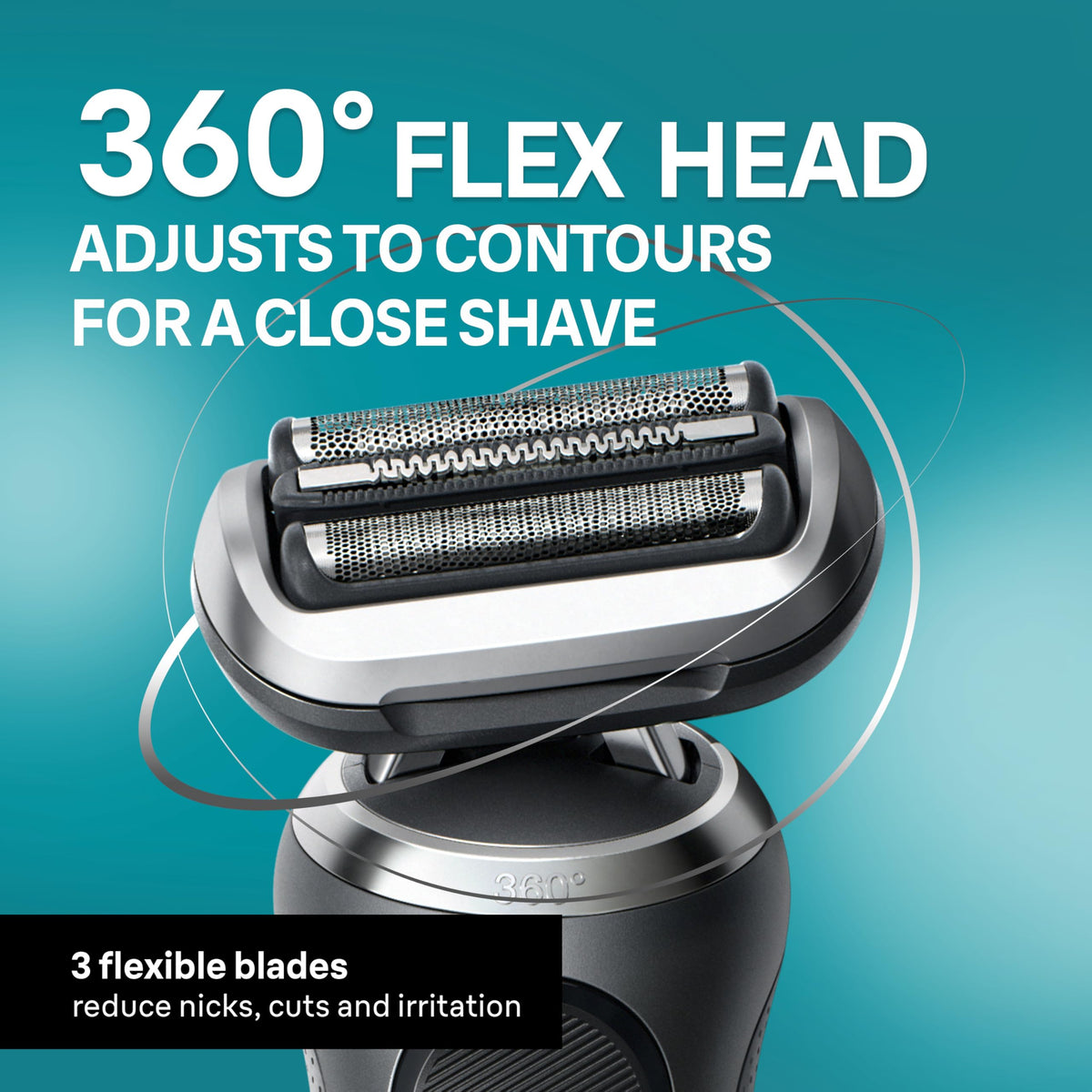 Braun Série 7 rasoir électrique avec tête ContourFlex en détail