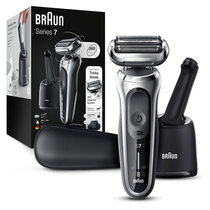 Braun Series 7 7071cc Rasoir Électrique argenté vue de face