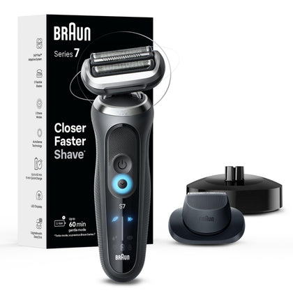Braun Series 7 7127cs rasoir électrique vue de face avec tête ContourFlex
