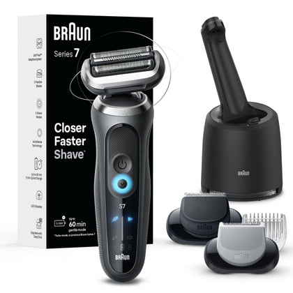 Braun Series 7 7177cc rasoir électrique vue de face avec tête 360Contour Flex