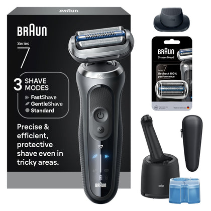 Braun Series 7 rasoir électrique gris modèle face