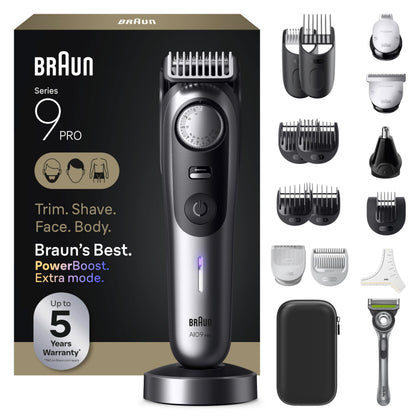 Braun Series 9 PRO tondeuse électrique face avant avec lames en acier