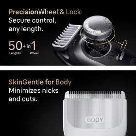 Braun Series 9 PRO tondeuse en action sur barbe avec réglage de longueur