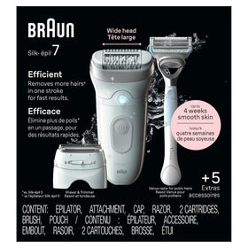 Braun Silk-épil 7 SE7-141 épilateur vue avant avec tête large