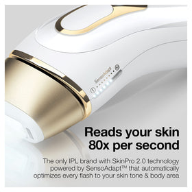 Braun Silk·Expert Pro 5 IPL vue de côté avec tous les accessoires