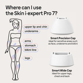 Braun Smart IPL Skin i·Expert Pro 7 à côté d'un miroir de salle de bain