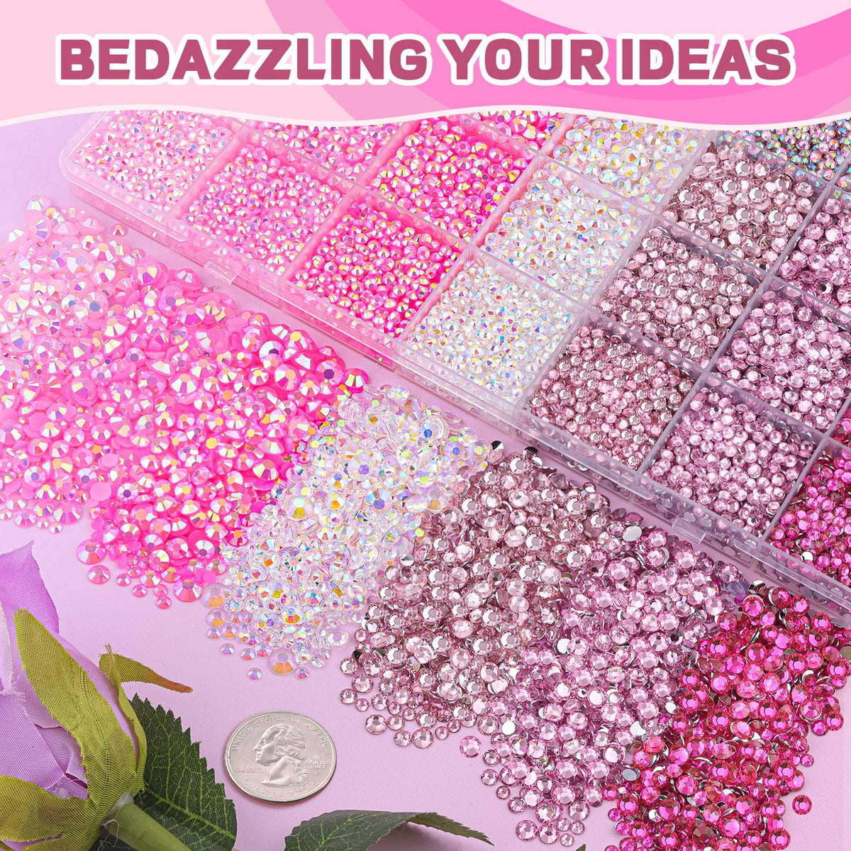 Bricolage avec des rhinestones pour créer des motifs colorés