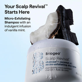 Briogeo Shampoing Micro-Exfoliant Charbon + Huile de Coco 32 oz avec bouchon