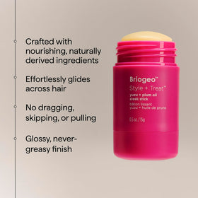Briogeo stick de coiffage posé sur une coiffeuse