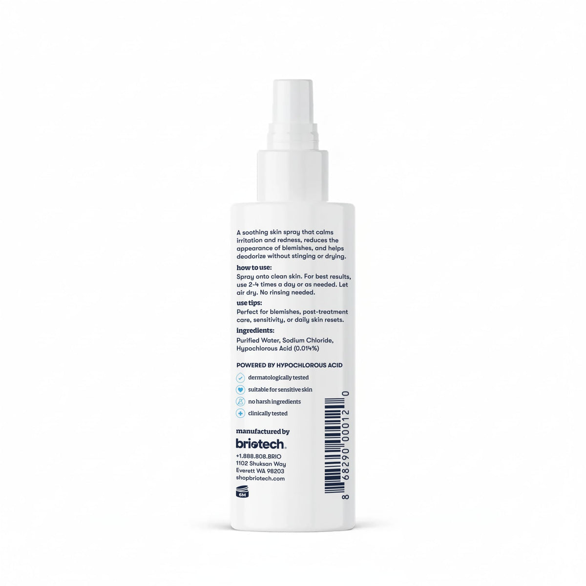 BRIOTECH Spray d'Acide Hypochloreux 60 ml avec gouttes d'eau