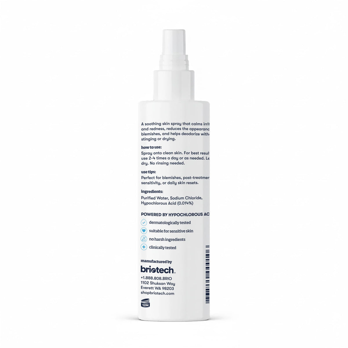 BRIOTECH Spray Hypochlorous Acide 60ml à côté d'autres soins de la peau