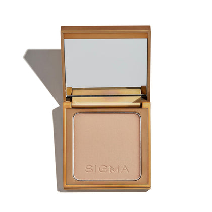 Bronzer mat SIGMA BEAUTY 0,28 oz couleur claire vue avant avec miroir