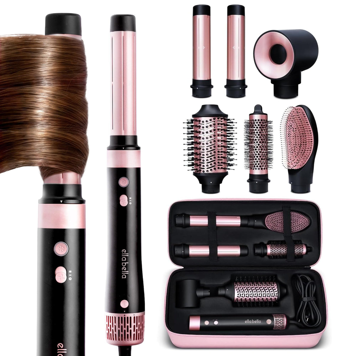 Brosse à air chaud ELLA BELLA 6 en 1 vue avant