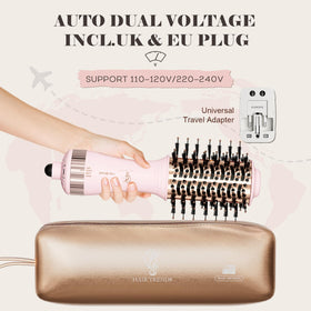Brosse à air chaud Hair Trends vue arrière montrant le cordon pivotant