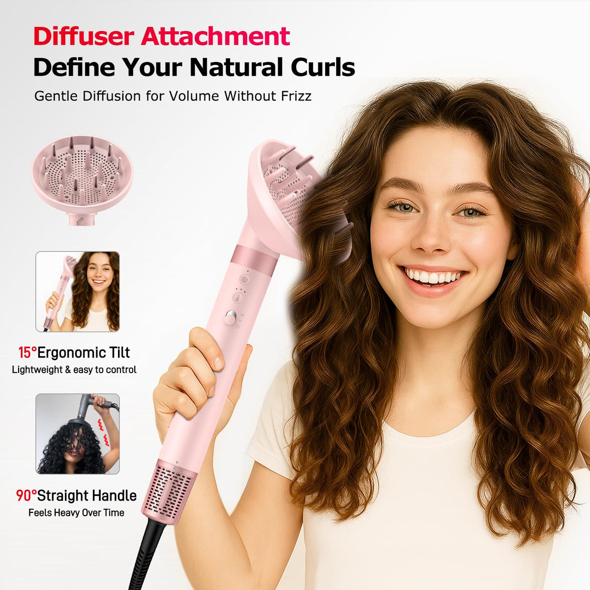 Brosse à air chaud MESCOMB avec accessoire diffuseur