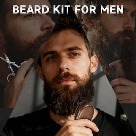Brosse à barbe BFWood en poils de sanglier avec design ergonomique