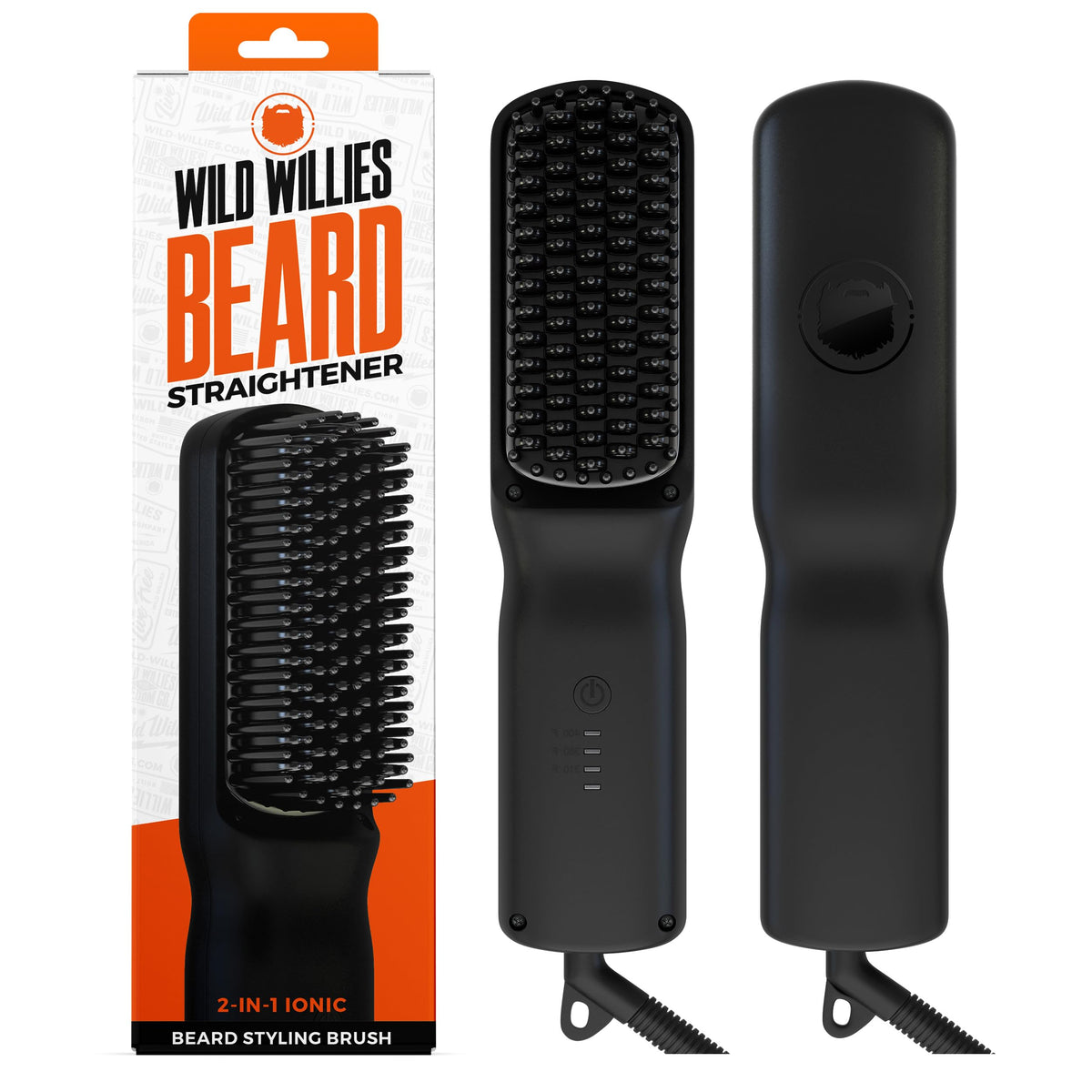 Brosse à barbe chauffante Wild Willies vue de face