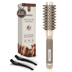 Brosse à cheveux AIMIKE ronde 1 pouce avec poils de sanglier