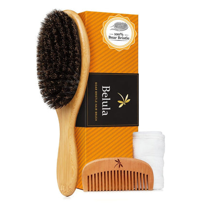 Brosse à cheveux Belula en poils de sanglier vue de face