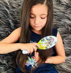 Brosse à cheveux Bluey avec brins arrondis sur coussin doux