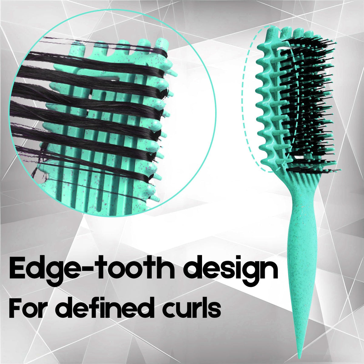 Brosse à cheveux bouclés MMBVSZ en couleur vert et rose