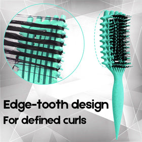 Brosse à cheveux bouclés MMBVSZ en couleur vert et rose