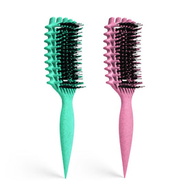 Brosse à cheveux bouclés MMBVSZ vue de face avec poils ergonomiques