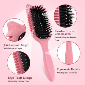 Brosse à cheveux bouclés Tcsxady en utilisation sur cheveux secs