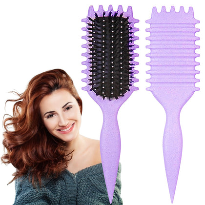Brosse à cheveux bouclés UVZNUMG vue de face avec des poils doux
