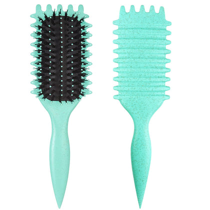 Brosse à cheveux bouclés UVZNUMG vue de face avec poils doux