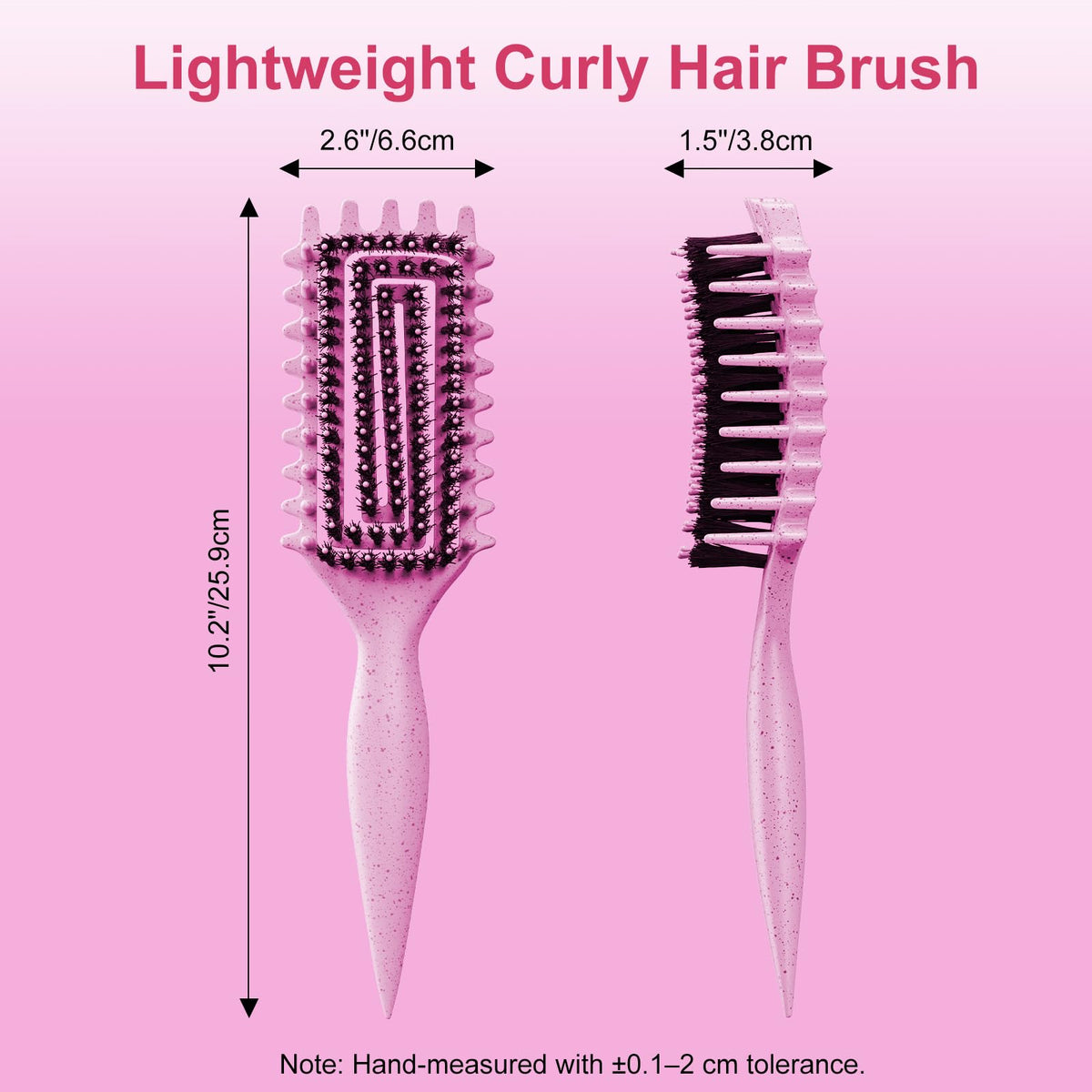 Brosse à cheveux bouclés Weldilgit avec cheveux bien définis