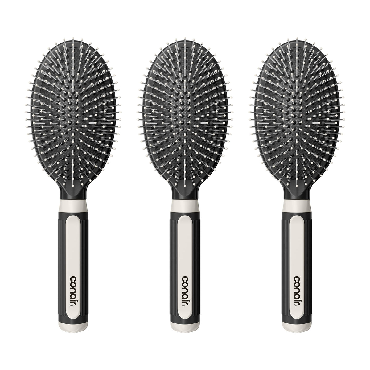Brosse à cheveux Conair 3-Pack avec poils métalliques, vue de face