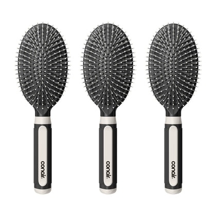 Brosse à cheveux Conair 3-Pack avec poils métalliques, vue de face