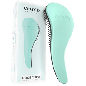 Brosse à cheveux démêlante Crave Naturals Biggie Glide Thru couleur menthe avant