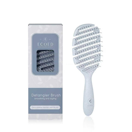 Brosse à cheveux démêlante ecoed modèle bleu vue de face