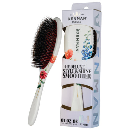 Brosse à cheveux Denman D81M vue avant avec poils de sanglier