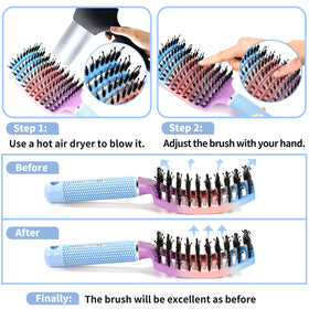 Brosse à cheveux HIPPIH montrant la facilité d'utilisation