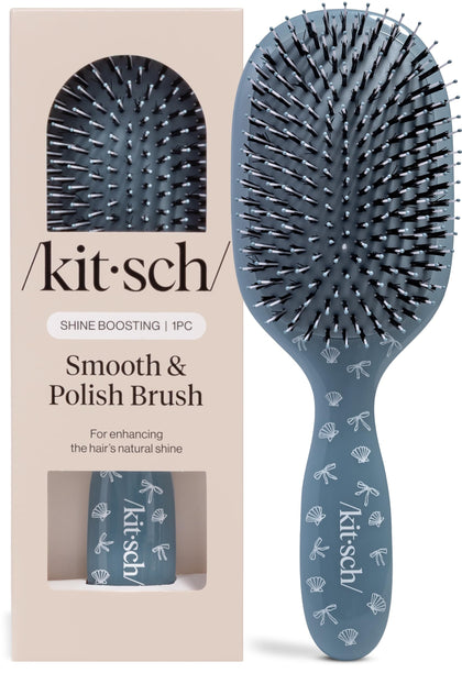 Brosse à cheveux Kitsch avec poils de sanglier végétaliens, vue de face