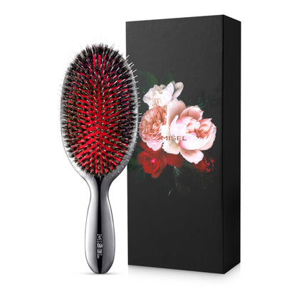 Brosse à cheveux MIŠEL en poils de sanglier vue de face
