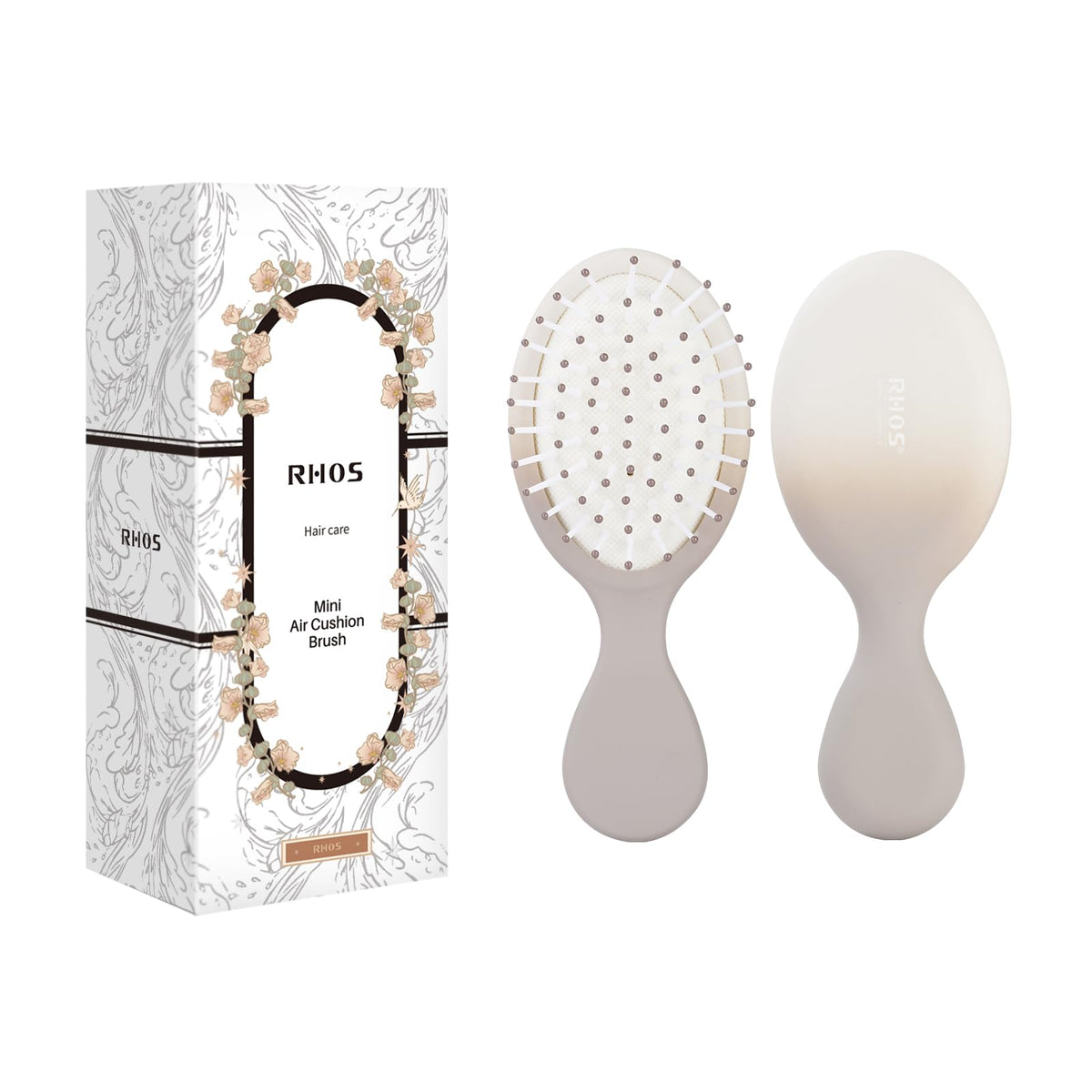 Brosse à cheveux RHOS mini beige gradient, vue de face