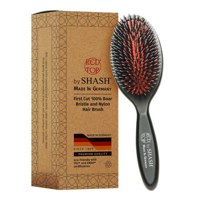 Brosse à cheveux SHASH en poils de sanglier vue de face