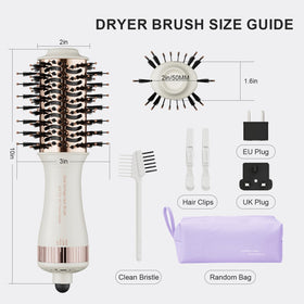 Brosse à cheveux soufflante Olaermoso avec prise de sécurité ALCI
