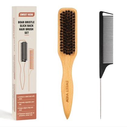 Brosse à cheveux SWEET VIEW en poils de sanglier, vue avant