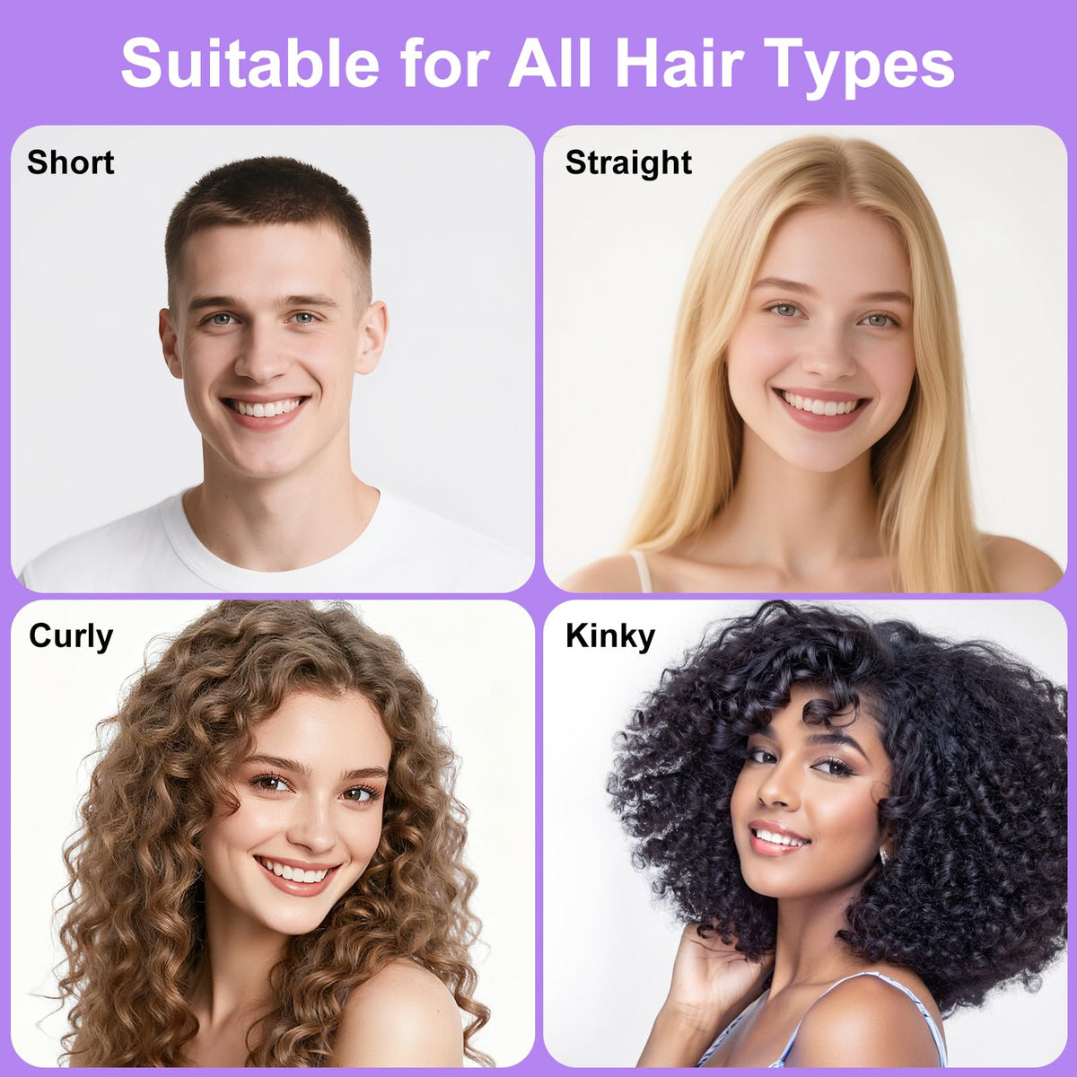 Brosse à cheveux Weldilgit sur fond blanc avec accessoires de beauté