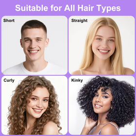Brosse à cheveux Weldilgit sur fond blanc avec accessoires de beauté
