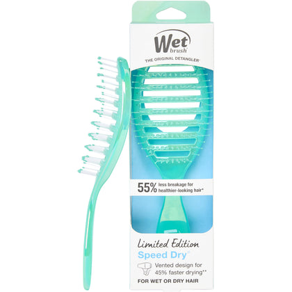 Brosse à cheveux Wet Brush Speed Dry Édition Limitée Prismatic Glow Verte vue de face