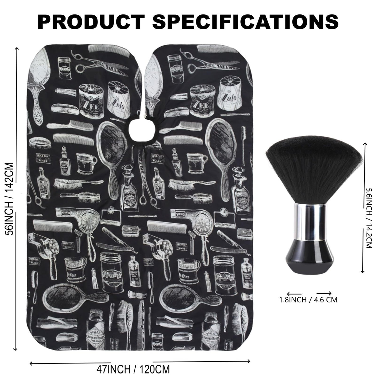 Brosse à cou YELEGAI avec poils en nylon doux