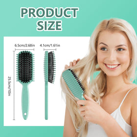 Brosse à double face HEZ pour coiffure, vue latérale
