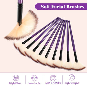 Brosse à maquillage Maitys, fibres douces, vue rapprochée