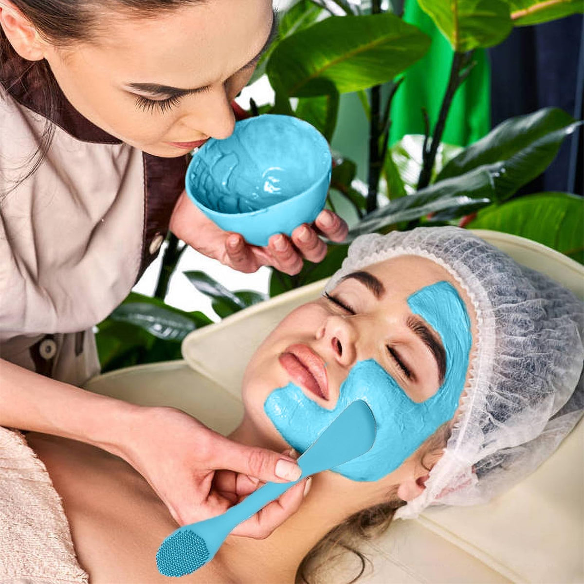 Brosse à masque RamPula prête à l'emploi avec produits de soin